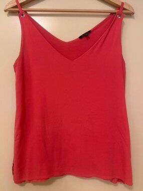 Massimo Dutti Coral Pink V-Neck top